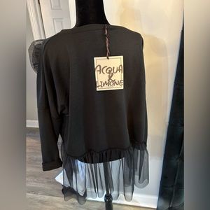 Sweatshirt “Made In Florence” black/tuelle boarder